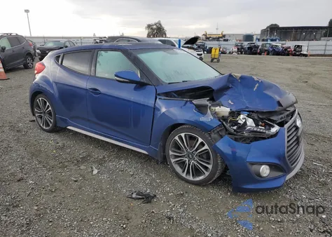 2016 Hyundai Veloster Turbo z USA, uszkodzony, nr VIN KMHTC6AE9GU267945
